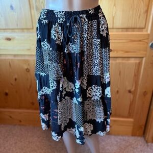 Just Cruising Womens Gypsy Boho Skirt Free Size Drawstring Patchwork Rayon
